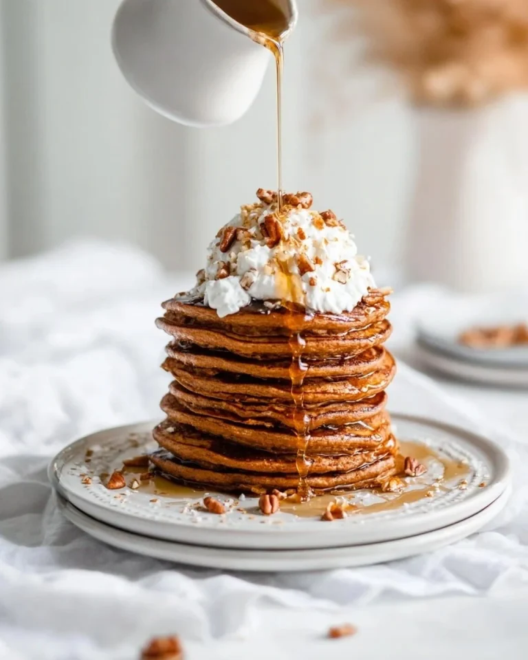Whole wheat pumpkin pancakes, egg and dairy-free breakfast recipe