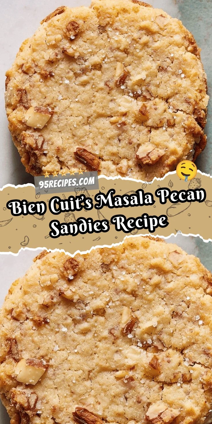 Plate of Masala Pecan Sandies from Bien Cuit's recipe, garnished with pecans