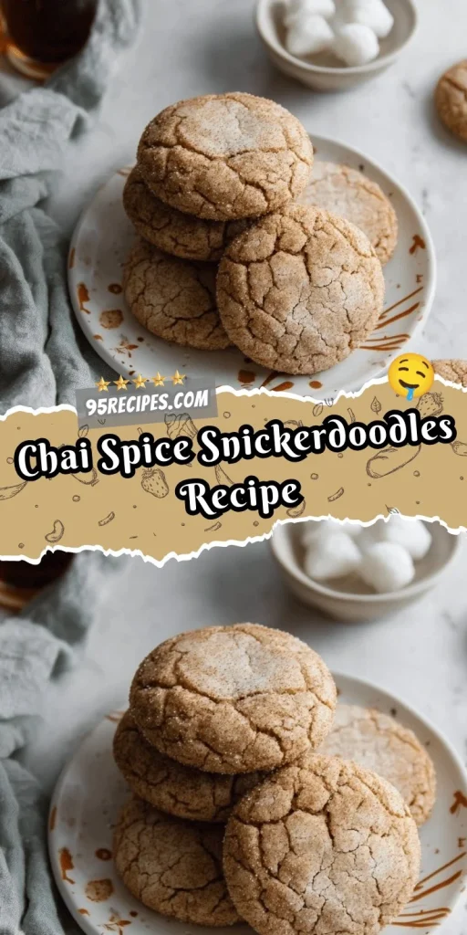 Freshly baked chai spice snickerdoodles on a cooling rack